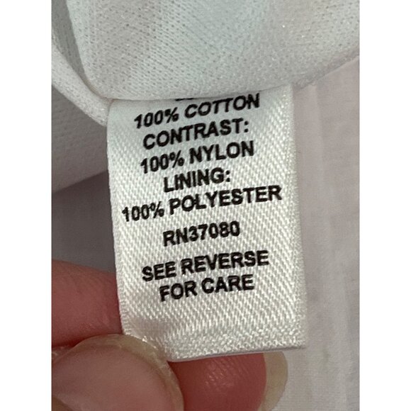 Cato White‎ Sleeveless Lace Women’s Dress  Braided Brown Belt Size 12 - Picture 11 of 13